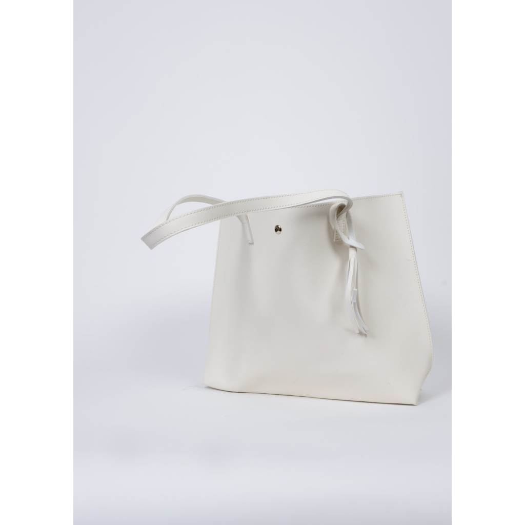 Ivory Pleather Purse